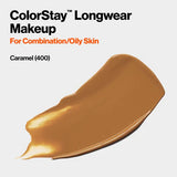 2x Revlon ColorStay Makeup for Combination Oily Skin SPF 15 - Caramel 400 - 30 ml - Side View