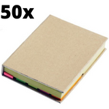 50x Post It Notebook Journal Sketchbook Pad Notepad Note Book - Beige - 45-Degree Angle