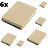 6x Post It Notebook Journal Sketchbook Pad Notepad Note Book - Beige - Front View
