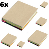 6x Post It Notebook Journal Sketchbook Pad Notepad Note Book - Beige - 45-Degree Angle