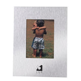 Photo Frame Brushed Aluminum Finish Table Stand Home Decor - Front View