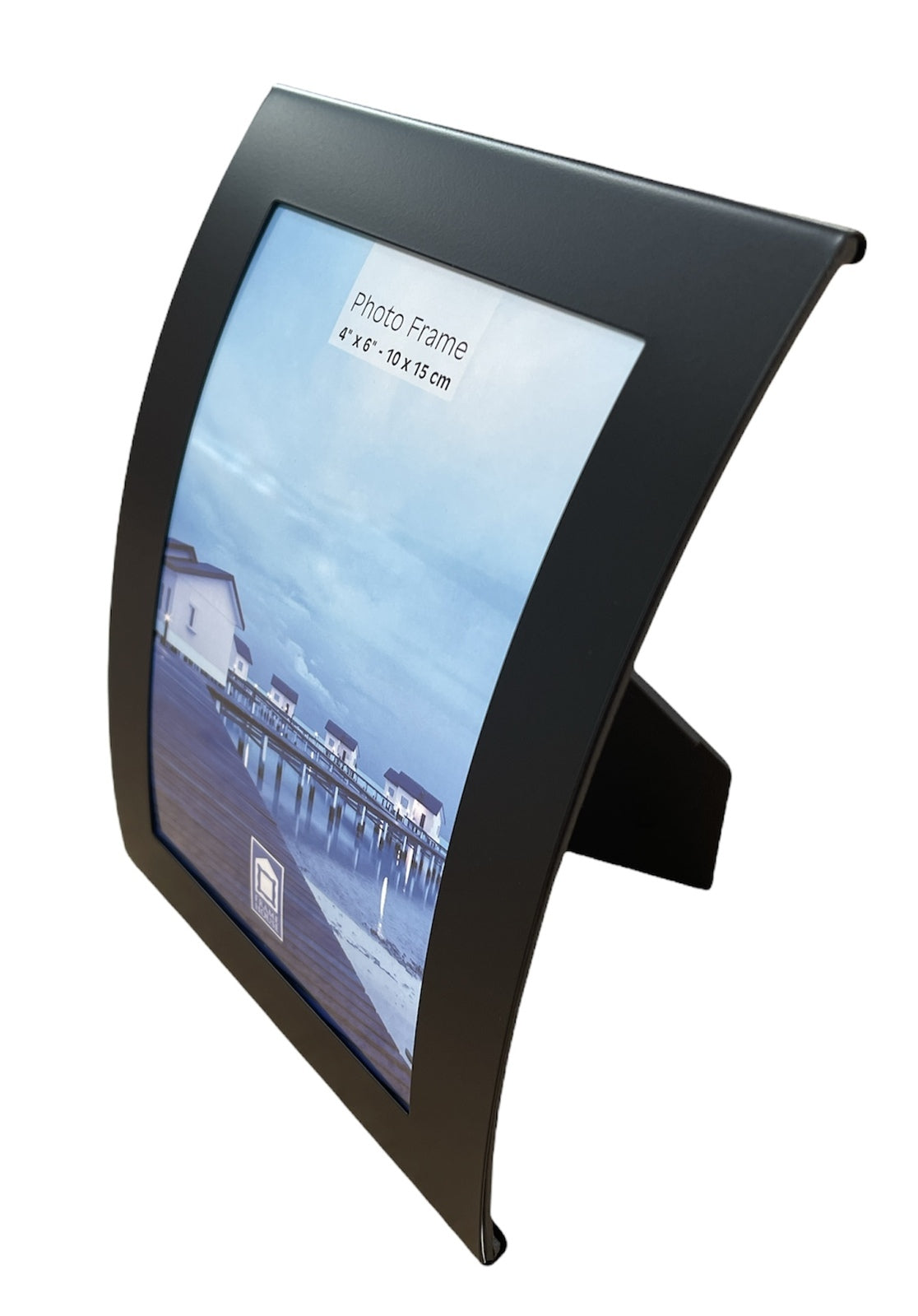 Curve Picture Photo Frame Curved Aluminium Portrait 10cm x 15cm (4x6) - Black