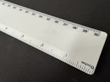 Bio Ruler 30cm Eco Friendly Biodegradable Corn Starch School Office - White - Top-Down View