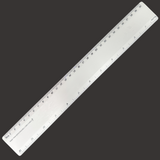 50 Pack Eco-Friendly Biodegradable 30cm Corn Starch Rulers - White School Office Supplies - Front View