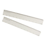 50 Pack Eco-Friendly Biodegradable 30cm Corn Starch Rulers - White School Office Supplies