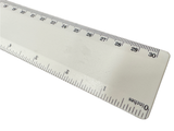 50 Pack Eco-Friendly Biodegradable 30cm Corn Starch Rulers - White School Office Supplies