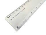 50 Pack Eco-Friendly Biodegradable 30cm Corn Starch Rulers - White School Office Supplies - 45-Degree Angle