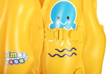 Inflatable Vest For Learning to Swim Buoyancy Float Swim Pool 51 cm x 46 cm - Top-Down View
