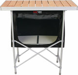 BlackWolf Folding Camp Cupboard Quick Fold For Hiking & Camping - Silver - Side View