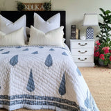 Pine Tree Reversible Quilt - Grey (King - 228 cm x 274 cm) - Front View