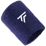 Tecnifibre Tennis XL Wristband Wrist Bands Sweatband Sport Squash Cotton - Marine - Front View