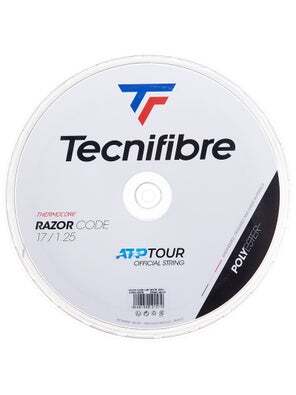Tecnifibre Razor Code 1.25mm 17 Gauge Tennis String Reel - 200m White High-Performance Strings