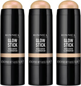 3x Rimmel 5g Glow Stick Highlighter - 002 Bold - Front View