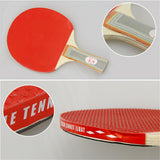 2 Players Table Tennis Set 2 Rackets Bats with 3 Ping Pong Balls Home Sports - Top-Down View