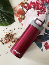 Kambukka Travel Mug Etna 3 in 1 Snapclean Tumbler Insulated 500 ml - BlackBerry - 45-Degree Angle