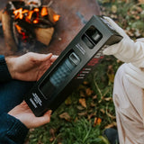 Kambukka Etna Water Bottle Insulated Travel Drink Sports Tumbler -  Black Steel - Rear View