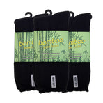 3 Pairs PREMIUM BAMBOO SOCKS Mens Heavy Duty Thick Work Socks Cushion BULK - Black - 11-14, image 2
