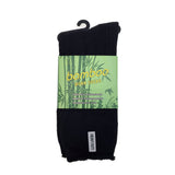 3 Pairs PREMIUM BAMBOO SOCKS Mens Heavy Duty Thick Work Socks Cushion BULK - Black - 6-11 - Side View