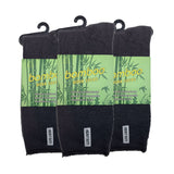 3 Pairs PREMIUM BAMBOO SOCKS Mens Heavy Duty Thick Work Socks Cushion BULK - Charcoal Grey - 11-14 - Front View