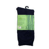 3 Pairs PREMIUM BAMBOO SOCKS Mens Heavy Duty Thick Work Socks Cushion BULK - Navy Blue - 6-11 - Top-Down View