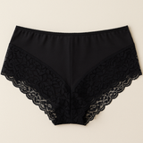 3x Womens Lace Boyshort Boyleg Full Briefs Underwear Undies in Black - 12 - Side View