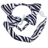 Zebra-Inspired 3-Piece Costume Set for Halloween and Dress Up Events - Front View