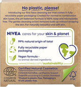 Nivea Face Cleansing Wonder Bar Sensitive Grape Seed Oil Fragrance Free 75g - Side View