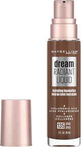 Maybelline Dream Radiant Liquid Hydrating Foundation with Hyaluronic Acid - Java 135, Java - Front View