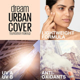 Maybelline Dream Urban Full Cover Liquid Foundation Cappuccino (340) 4.5g 30ml SPF 40 - Top-Down View
