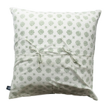 Kolka Iris Quilted Euro Sham Set Super Quality Cotton Quilted Front - Green - Side View