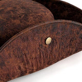 Durashape Brown Pirate Tricorn Hat Tri-Corner Faux Leather Captain Cowboy Costume - Side View