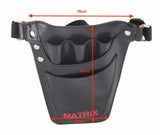 MATRIX Leather Tool Belt Barber Hairdressing Pouch Scissor Waist Pouch Bag - Top-Down View