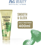 Pantene 3 Minute Miracle Smooth and Sleek - Deep Conditionining Treatment For Frizzy Hair, 400ml - Side View