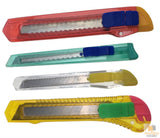 4x BOX CUTTER Knife Retractable Blade Snap Off Razor Durable Opener Slide Lock - Top-Down View