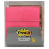 Post-It Pop up note dispenser with PK1 Sticky notes 76mm X 76mm - Front View