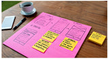 Jumbo 3M Post-It Notes Big Notes Super Sticky - Pink - 1 Pack of 30 Sheets - Rear View
