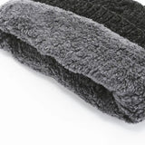 Winter Knitted Hat Men Women Warm Thick Beanie Fleece Ski Cap Outdoor Thermal - Side View