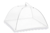 15 MESH FOOD COVER Kitchen BBQ Collapsible Lace Net Insect Fly Wasp Protection - Side View