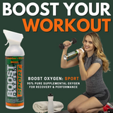 10 Litres of Boost Sport Oxygen in a Can Supplemental - 200 Breath (Large) - 1 Pack - Side View