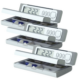 3x TravelPal Pill Box Dispenser Case Medicine Tablet Travel Organizer w/ Alarm - Front View