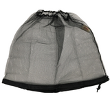 Deluxe MOSQUITO HAT NET Head Protector Bee Bug Mesh Mozzie Insect Fishing Fly - Black - Side View