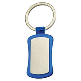 50x Duo Key Tag Key Ring Keyring School Bag Badge Bulk - Blue - Front View
