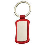 50x Duo Key Tag Key Ring Keyring School Bag Badge Bulk - Red - Front View