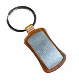 Duo Key Tag Key Ring Keyring School Bag Badge - Orange - Front View