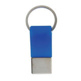 Blue Silicone Key Tag Keyring - Pack of 100 for School Bags and Badges - Top-Down View