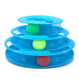 Funny Cat Toy Plastic Tower Interactive Track Ball Playing Game - Assorted Colours - Side View