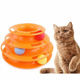 Funny Cat Toy Plastic Tower Interactive Track Ball Playing Game - Assorted Colours - Extra Image