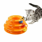 Funny Cat Toy Plastic Tower Interactive Track Ball Playing Game - Assorted Colours - Extra Image