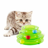Funny Cat Toy Plastic Tower Interactive Track Ball Playing Game - Assorted Colours - Extra Image