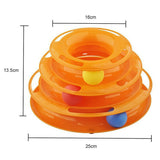 Funny Cat Toy Plastic Tower Interactive Track Ball Playing Game - Assorted Colours - Extra Image